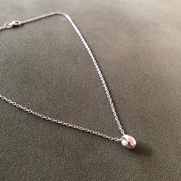 Silver-Toned Drop Pendant Necklace, 17” - Picture 1 of 4